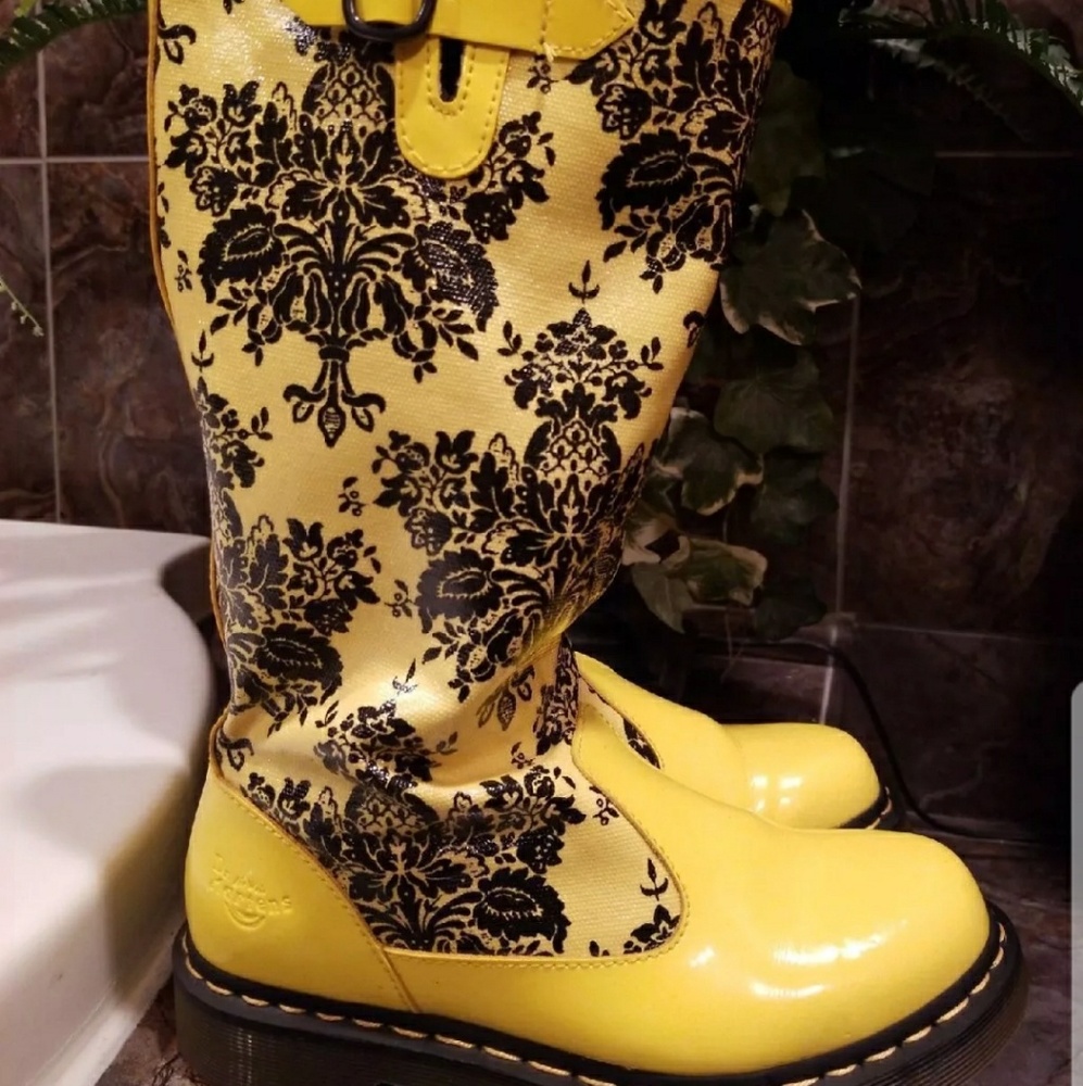 Yellow Dr. Martins boots